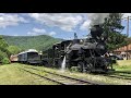 Unusual Steam Locomotive Taking Water From Creek &amp; Train Ride In Durbin, West Virginia + Cabooses