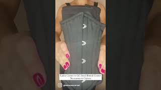 Latex Corset vs Steel Boned Corset #shorts #corset #corsetry #corsets #latex #short #glamorouscorset