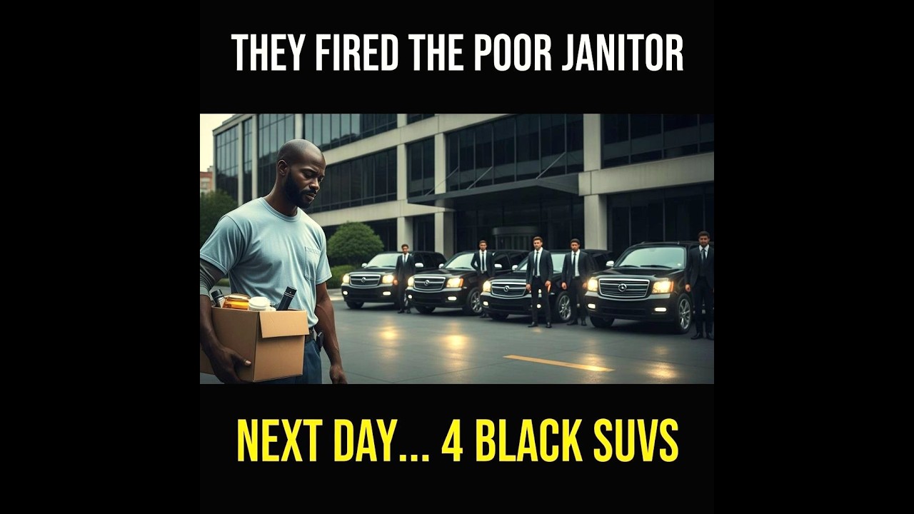They Fired The Poor Janitor. His Family Arrived In Four Black SUVs