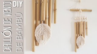 DIY COMO HACER UN CARILLÓN DE VIENTO DE BAMBÚ FÁCIL | CAMPANA DE VIENTO FÁCIL | BAMBOO WIND CHIME