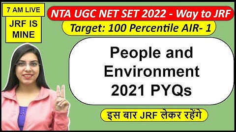 NET JRF People and Environment 2021 PYQs | Navdeep Kaur
