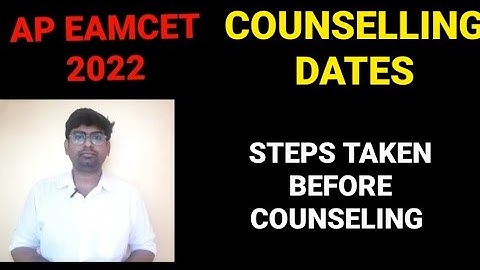 AP EAMCET COUNSELING DATE