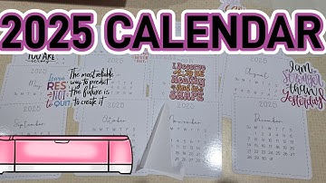 2025 Calendars with Cricut design space