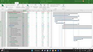 Tabla y vista para control de avance de obra  Ms Project 2019