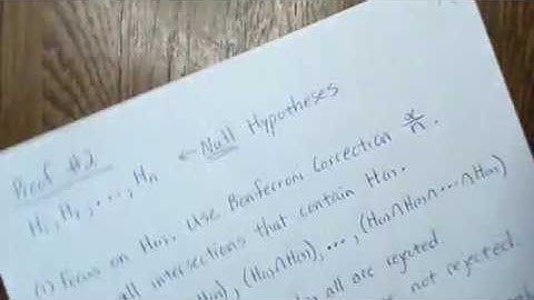 Proof of Holm Bonferroni Correction Method