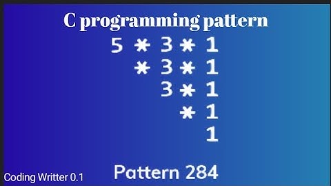 C programming pattern tutorial video ll ✍️✍️ Coding Writter 0.1 ll 💯#short #coding #youtubeshorts