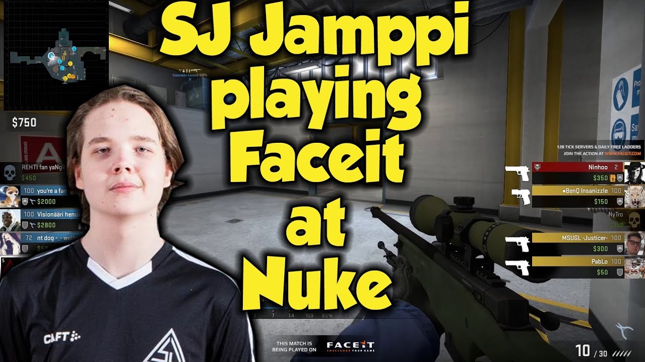 CS:GO - Jamppi playing Faceit at Nuke - YouTube