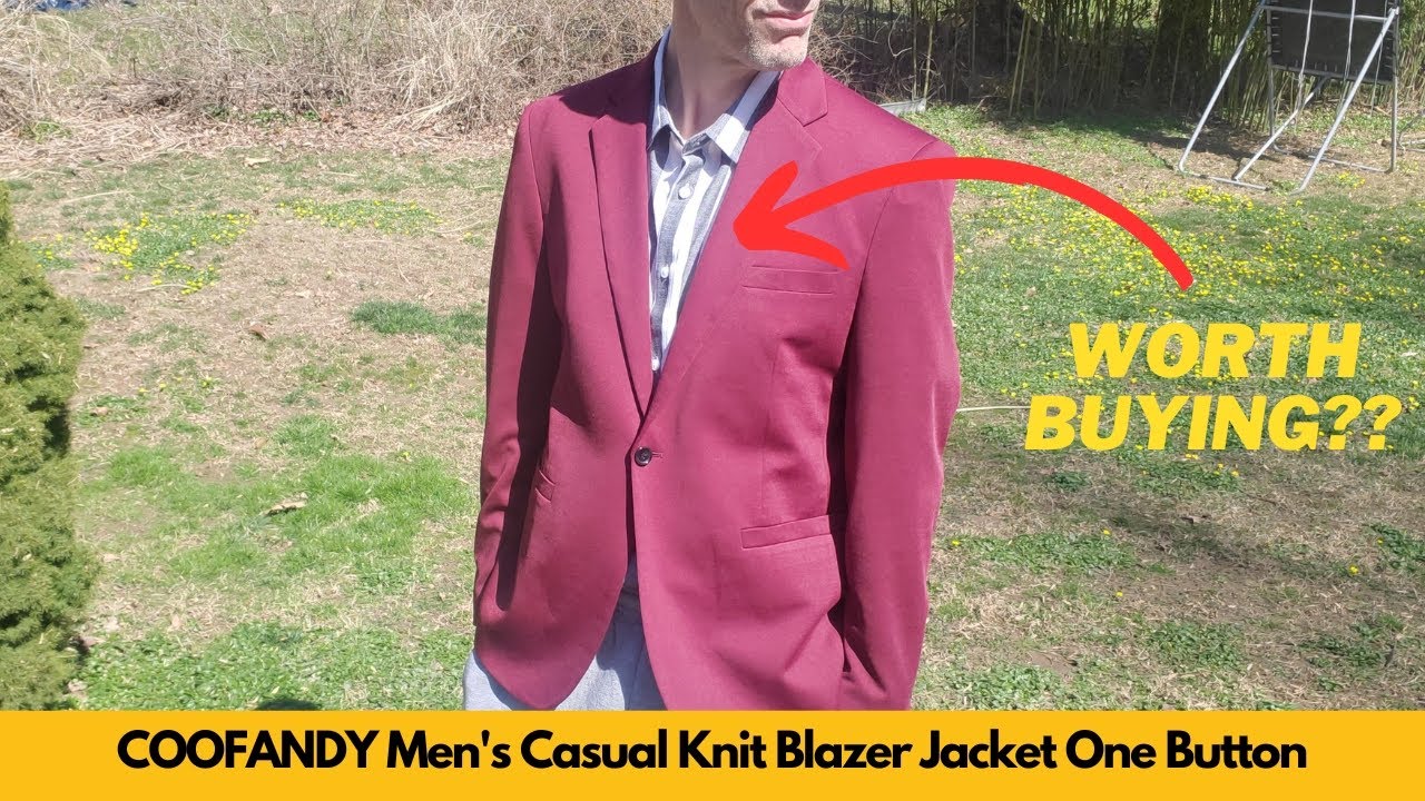 COOFANDY Men's Casual Knit Blazer Jacket One Button Lightweight Sport Coat | Worth Buying?