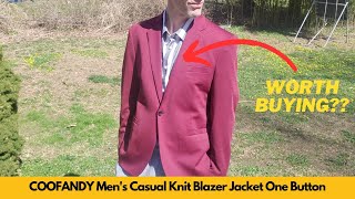 COOFANDY Men's Casual Knit Blazer Jacket One Button Lightweight Sport Coat | Worth Buying?