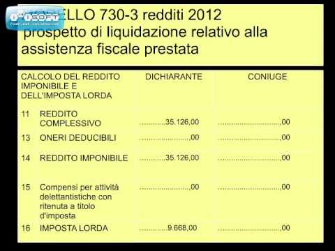 Esempio Di Dichiarazione Dei Redditi Mod 730 3 Youtube