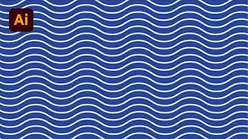 Make a Seamless Wavy Pattern in Illustrator using the Blend Tool |illustrator tutorial for beginners