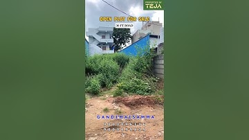 Open plot for sale | 261 sq yards | East Facing | Gandimaisamma