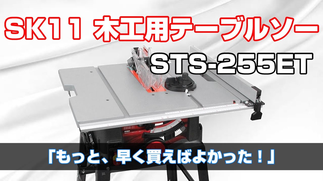 SK11 木工用テーブルソー 最大幅1000×奥行570mm STS-255ET 刃径255mm チップソ - 6