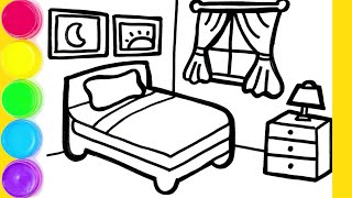 How to Draw a Bedroom, Princess, Shoes and Clothes | Drawing Tutorial Art