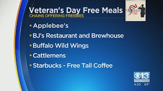 Chains Offer Veterans Day Free Meals