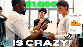 He Wanted $1,000 For His Off White 'lemonade' Af1's?! (sneaker Con Vegas)