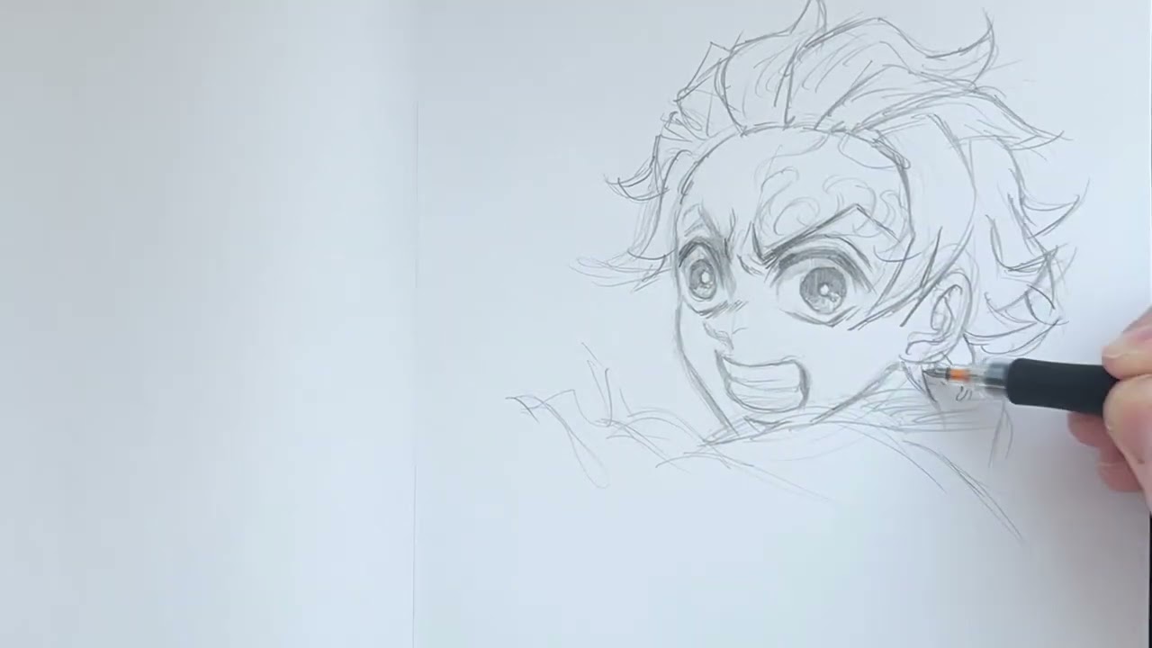 Drawing Tanjiro Kamado