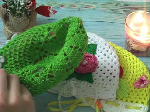 Страна мам вязание крючком для детей шапочки летние