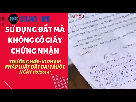 Video Vi phạm Pháp luật đất đai trước ngày 1/7/2014 thì xử... - youtube