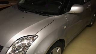 How to open and close the car hood Suzuki Swift DIY