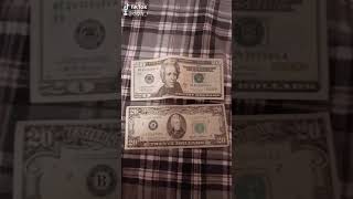 20 dollar bill from the 1980's