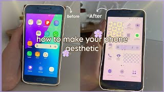 How to make your phone aesthetic ▪💜purple theme💜▪samsung screenshot 1