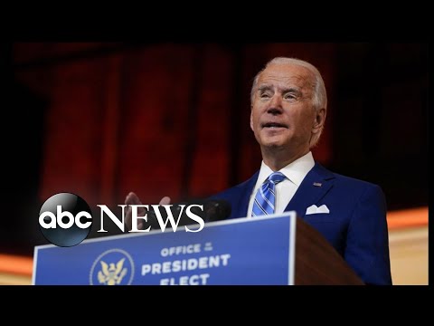 Biden urges people to be safe in Thanksgiving message.