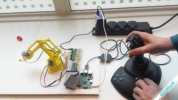 EEZYbotARM MK1 on Raspberry Pi with USB Joystick control