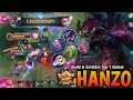 18 kills hanzo new op build insane maximun atk speed 100 deadly  build top 1 global hanzo