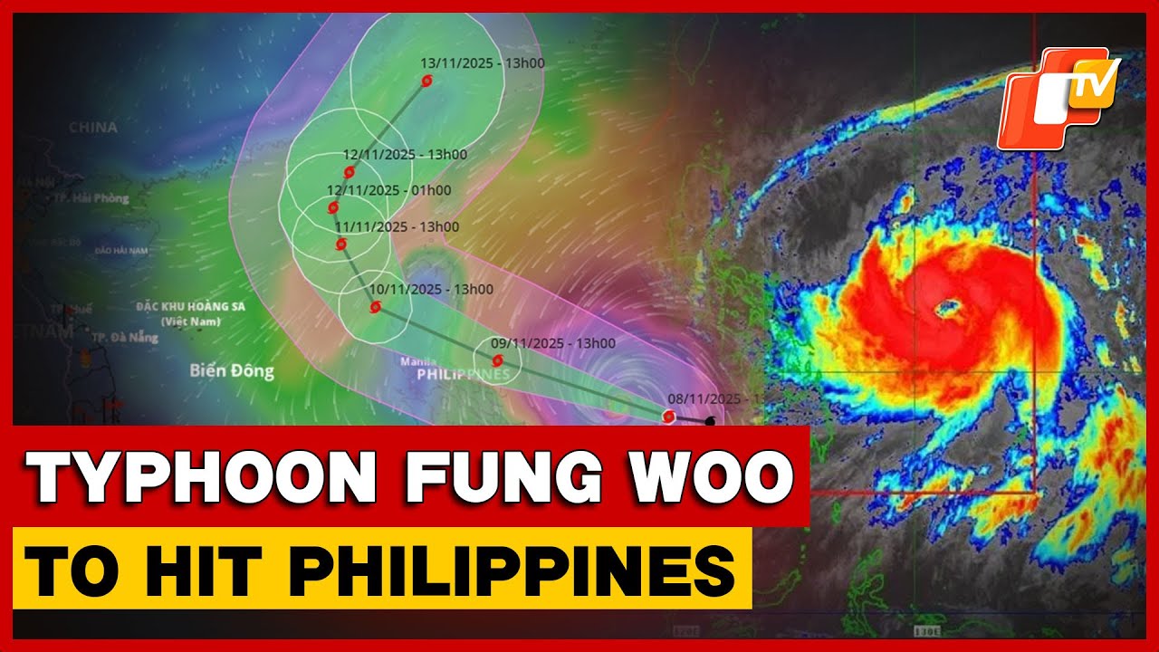 Super Typhoon Fung Woo To Make Landfall Tonight In Philippines - YouTube