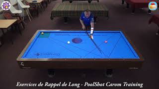 Rappels de long de l&#39;application de perfectionnement &quot;PoolShot Carom Training&quot;