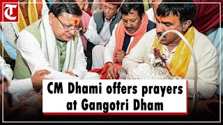 Uttarakhand CM Pushkar Singh Dhami offers prayers at Gangotri Dham on Akshaya Tritiya