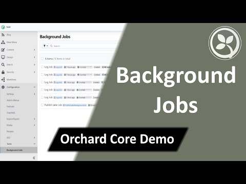 Background Jobs - Orchard Core Demo