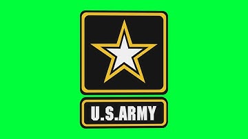 United States Army Green Screen Logo Loop Chroma Animation