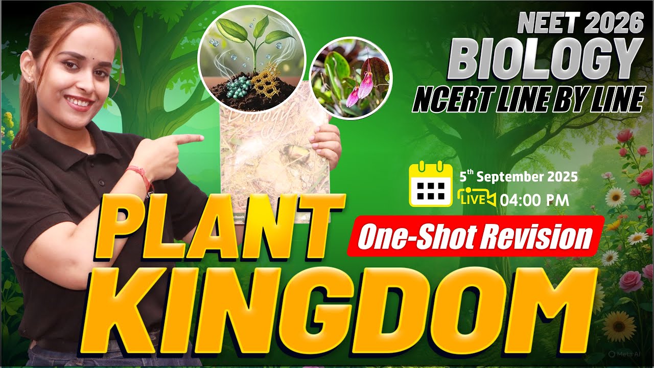 🔴LIVE NEET 2025 | BIOLOGY NCERT LINE BY LINE | PLANT KINGDOM | ONE-SHOT ...