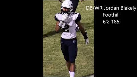 DB/WR Jordan Blakely Foothill (vs Canyon Springs)