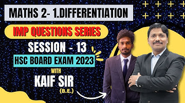 Imp Questions Series : 1.Differentiation - Maths 2 | HSC Board Exam 2023 | Session 13 | Dinesh Sir