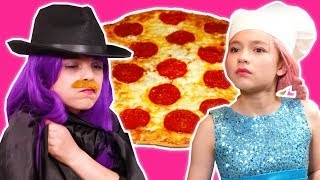 PRINCESS PIZZA PARTY  Malice Pranks Lilliana With Cheese!  Princesses In Real Life | Kiddyzuzaa