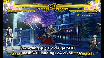P4U: Yu Narukami Option-select Roll Punish Example