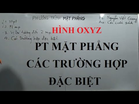 Video Hình 12 - Chương 3 - Phương trình mặt phẳng - Các... - YouTube