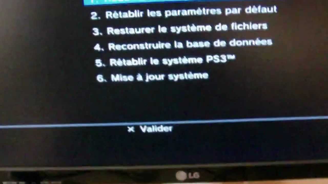 comment demarrer ps3 en mode sans echec