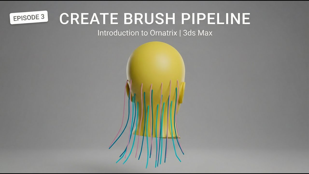 Introduction to Ornatrix 9 3ds Max | Create Brush pipeline| Part 3 | Guide Planting & Grouping in