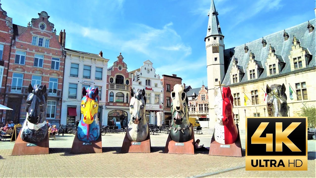 Dendermonde 🇧🇪 Belgium 🇧🇪 4K 60fps beautiful beguinage 4K UHD