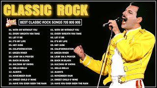 Top 100 Best Classic Rock Songs Of All Time - Aerosmith,CCR, Scorpions,Guns N’ Roses,Bon Jovi, U2