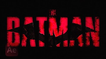 I Recreated The Batman Title Animation In After Effects