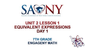 7th Grade EngageNY Math - Unit 2 Lesson 1 Equivalent Expressions Day 1