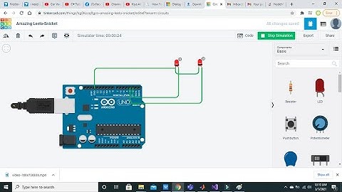 how to make an led flasher/ led blinker with arduino in tinker cad