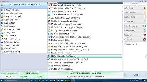 Hướng dẫn UPDATE NHIỀU DATA BASE, KHÓA DATA BASE HÀNG LOẠT trên phần mềm Smart Pro