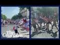Europa league rangers and eintracht fans clash in seville ahead of final
