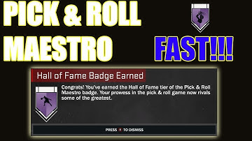 NBA 2k17 easiest way to get  Pick N Roll Maestro  on HALL OF FAME